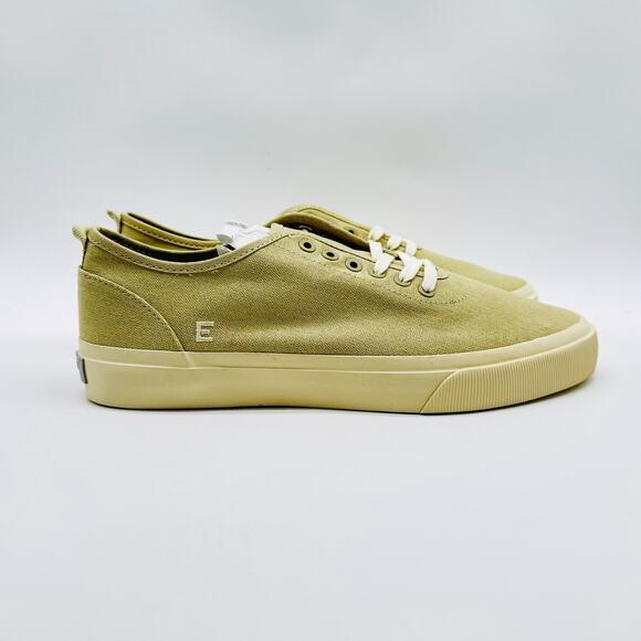 Everlane Sneakers Unisex W 10.5 M 8.5 Green Khaki Organic Canvas Shoe NEW - Picture 1 of 13